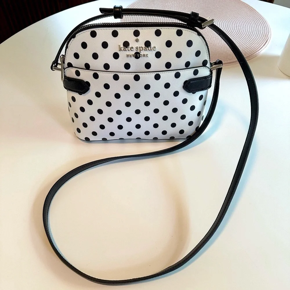 Kate Spade Polka Dot Staci Dome Crossbody Bag - Picture 4 of 6